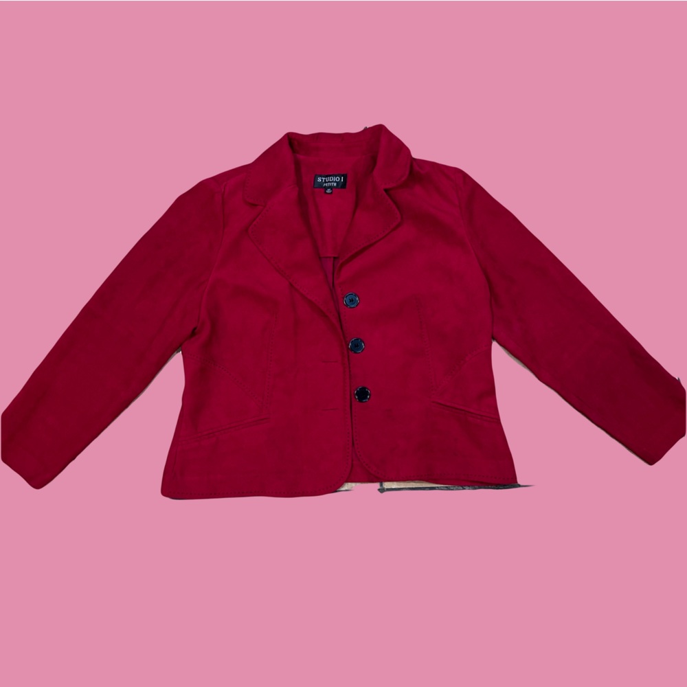 Red Red Button-Up Jacket